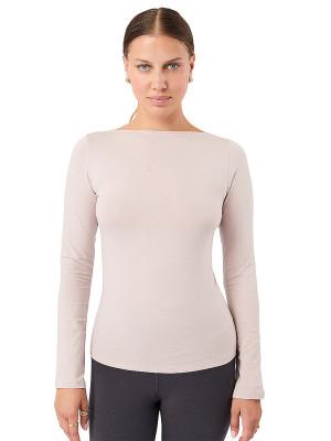 Mandala Camiseta de yoga básica para mujer crema   XL