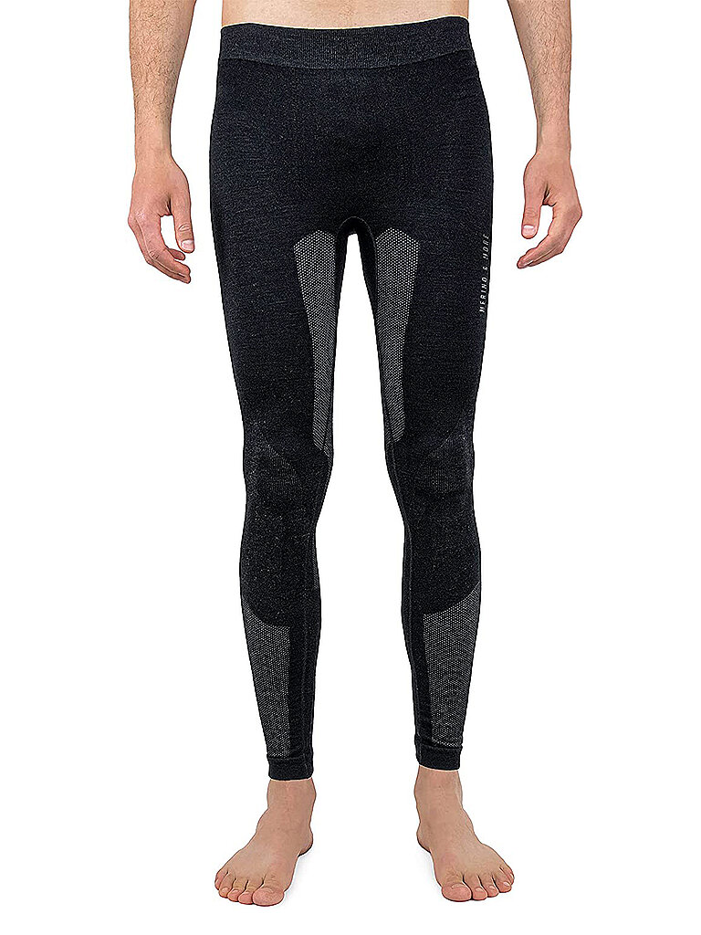 Merino & More Calzoncillos largos funcionales para hombre negro   L