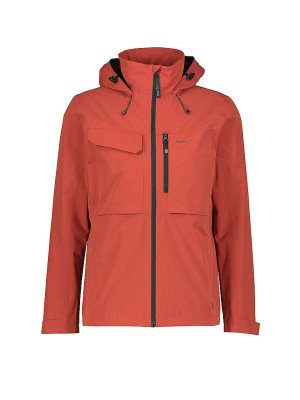 Meru Chaqueta de senderismo para hombre Abrantes 2L con capucha rojo oscuro   54