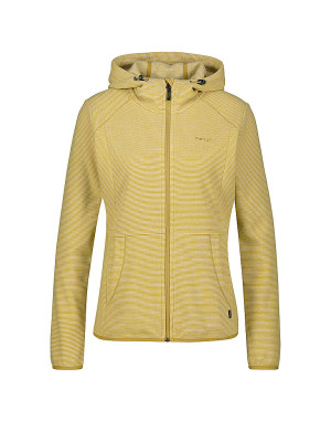 Meru Chaqueta polar de mujer Lourosa con capucha y rayas oliva   34