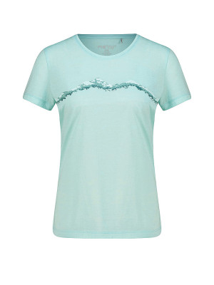 Meru Camiseta funcional de mujer Nelas Woolmix azul claro   38