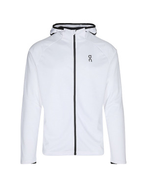 On Chaqueta de running para hombre Climate c cremallera y capucha blanco   XL