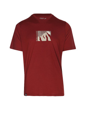 Ortovox Camiseta funcional para hombre 120 Cool Tec MTN Sun rojo oscuro   L