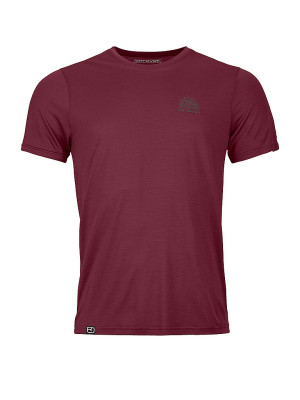 Ortovox Camiseta funcional para hombre 120 COOL TEC MTN STRIPE rojo oscuro   M