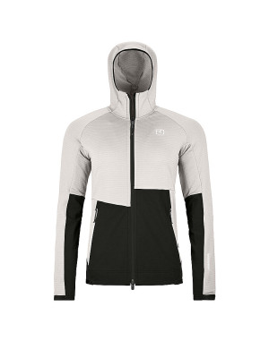 Ortovox Chaqueta polar con capucha Rib para mujer crema   XS