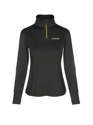 Phenix Camiseta interior con cremallera para mujer negro   42
