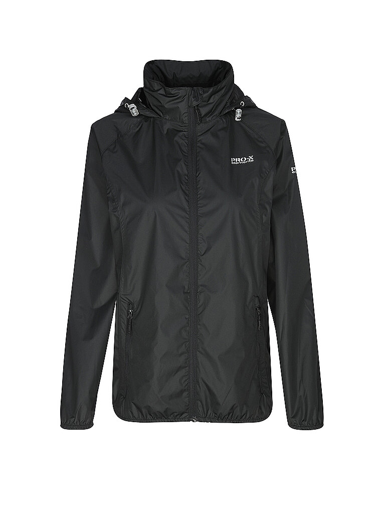 Pro-X Elements Chaqueta de lluvia plegable para mujer negro   44
