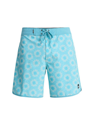 Quiksilver Pantalones cortos de playa para hombre Surfsilk Scallop 18 azul claro   33