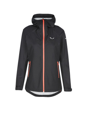 Salewa Chaqueta de senderismo para mujer Puez (Aqua 3) PTX con capucha negro   46