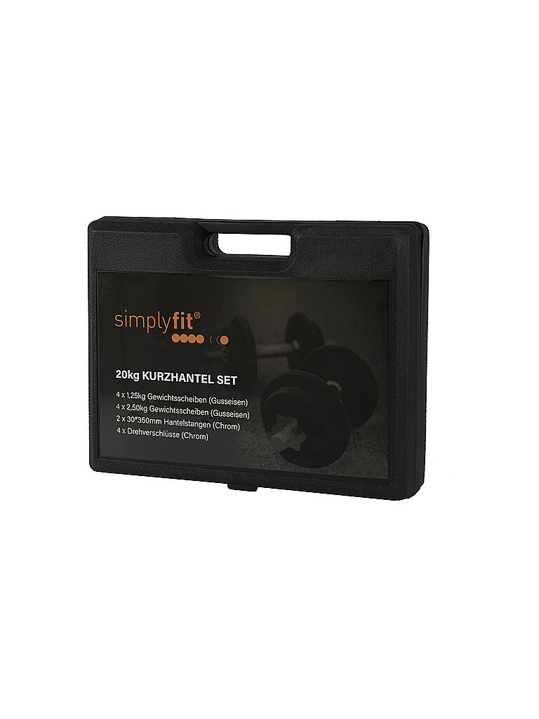 Simply Fit Set de mancuernas de 20 kg negro