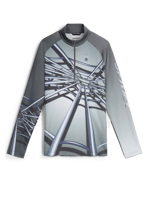 Spyder Camiseta interior con cremallera Legacy para hombre gris   XL