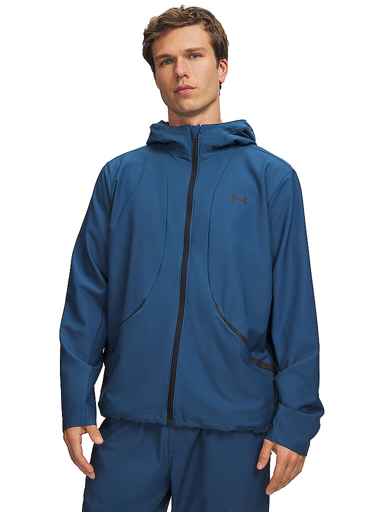 Under Armour Chaqueta con capucha para hombre UA Unstoppable tejida azul oscuro   S