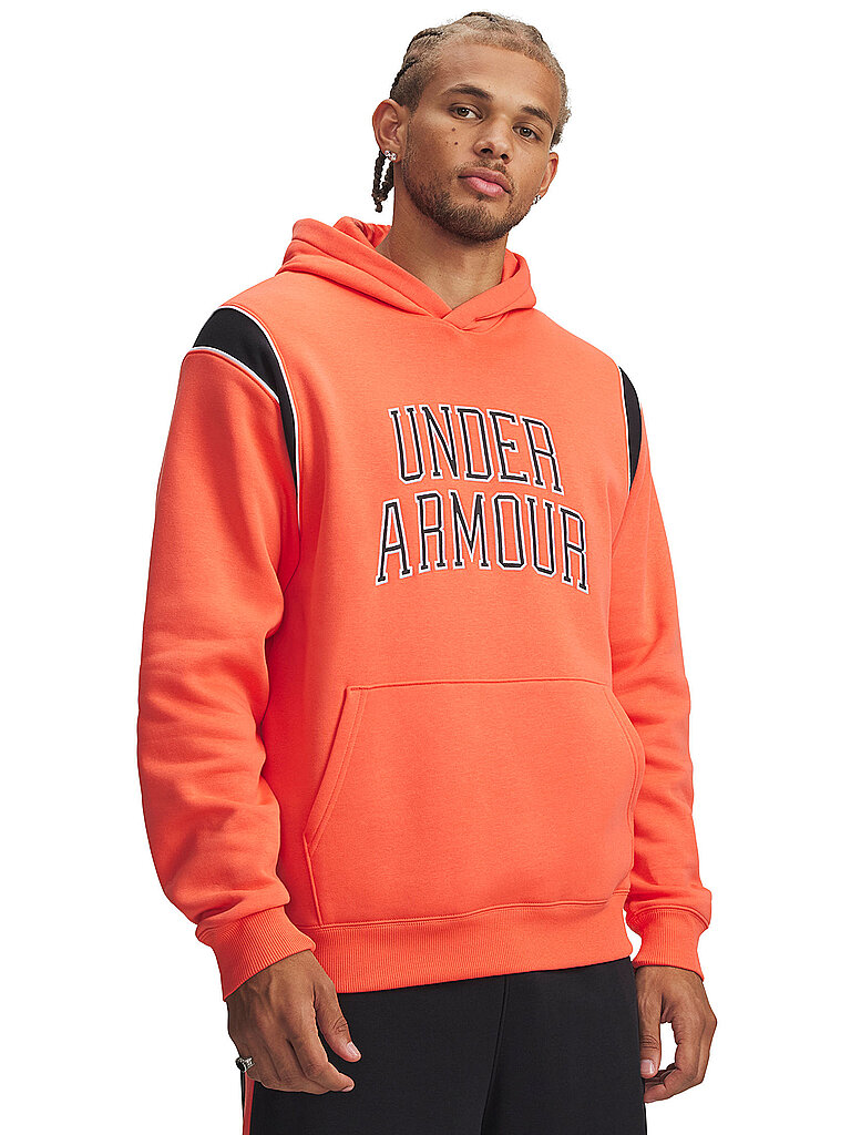 Under Armour Sudadera con capucha para hombre UA Rival Fleece rojo   XL