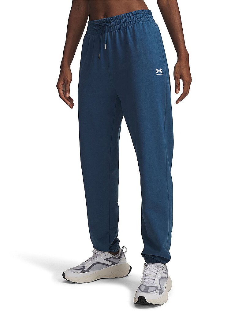 Under Armour Pantalón de chándal para mujer UA Sport Terry azul oscuro   XL