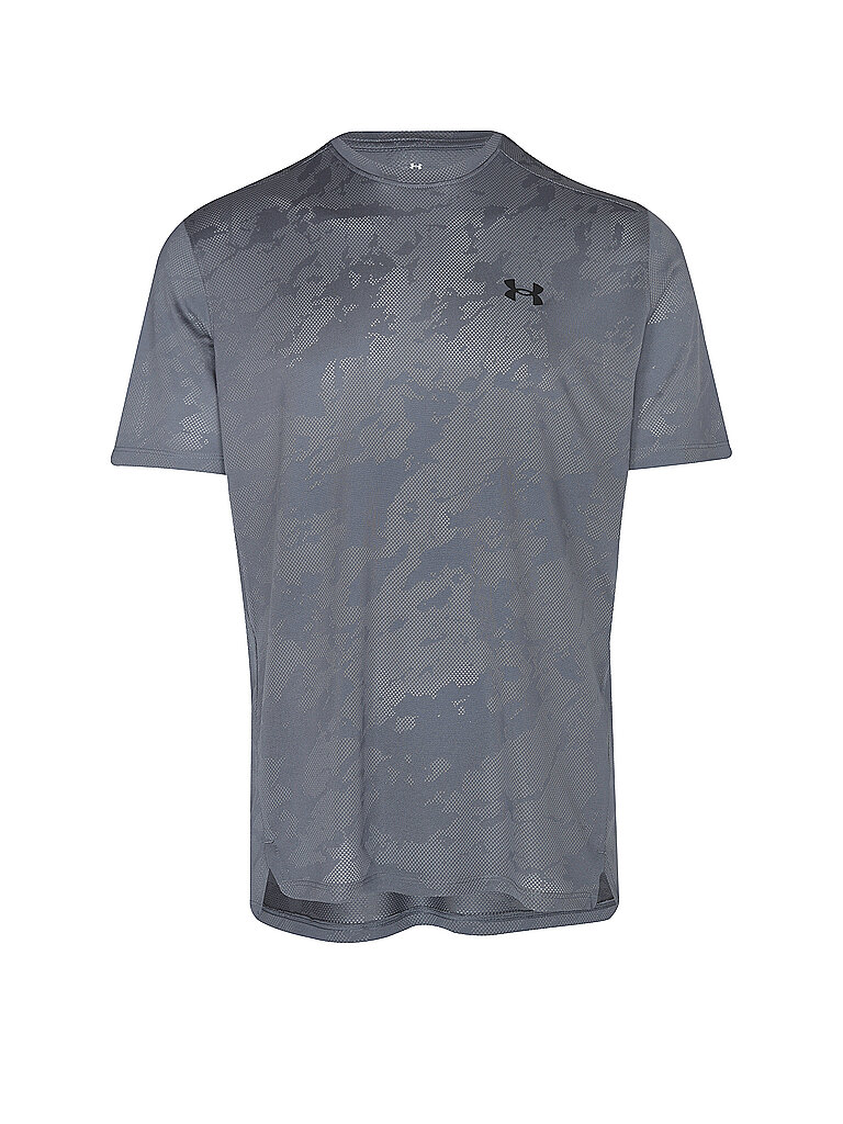 Under Armour Camiseta de fitness para hombre UA TechTM Vent Jacquard gris   L