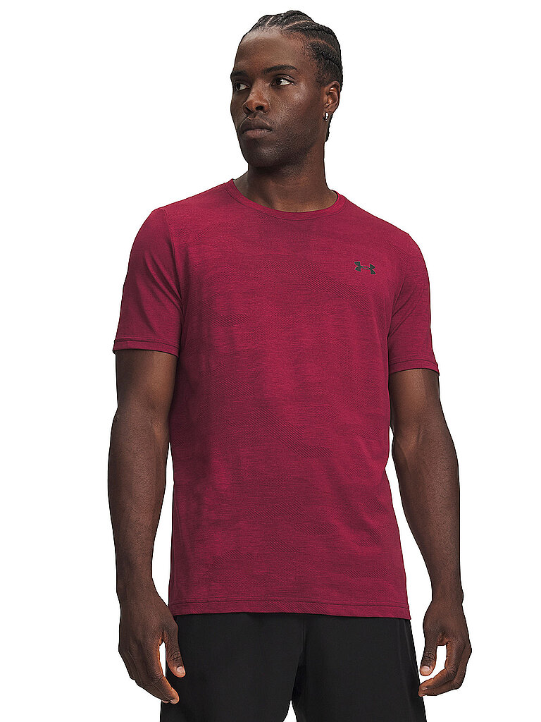 Under Armour Camiseta de fitness para hombre UA Vanish Elite Seamless Camo rojo oscuro   XXL