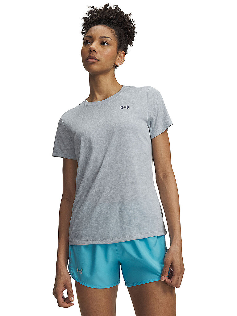 Under Armour Camiseta de fitness para mujer UA Techâ„¢ Twist azul claro   XS
