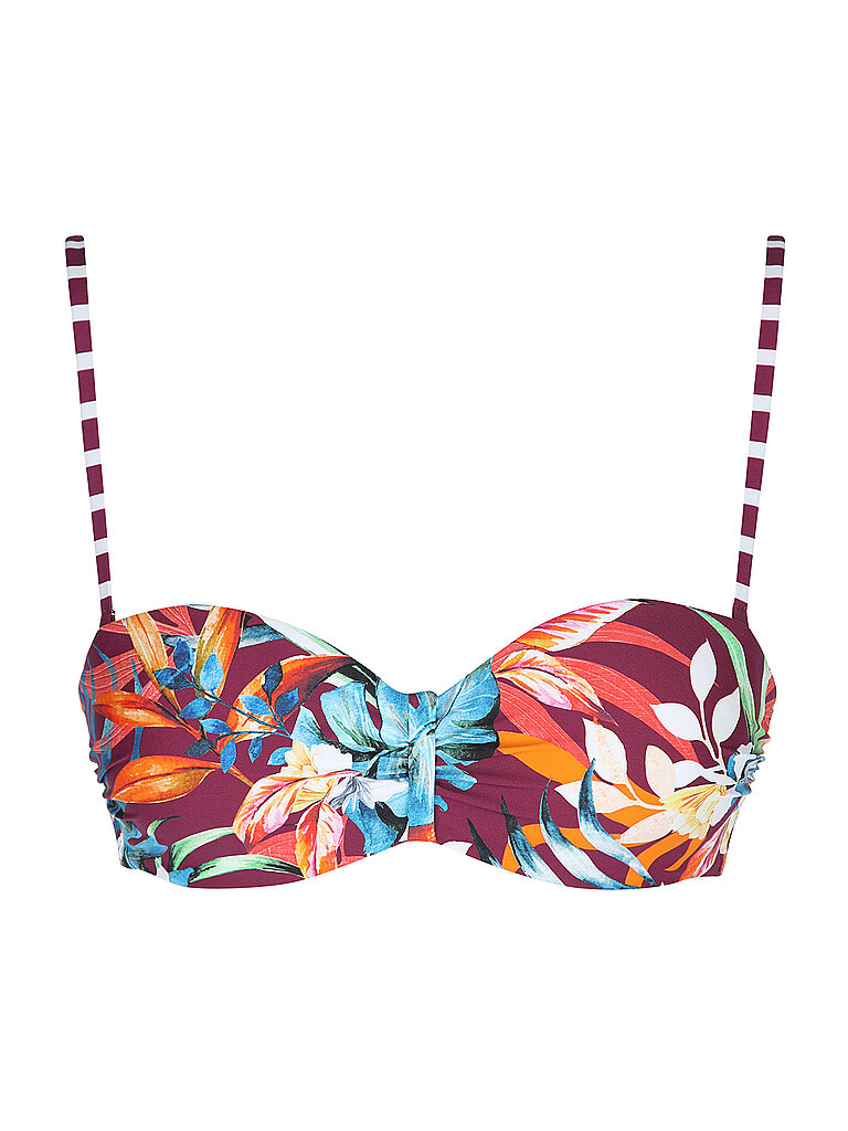 Venice Beach Bikiní bandeau para mujer rojo oscuro   40E