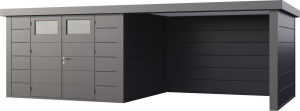 Telluria Gerätehaus Classico Lounge L 3330 rechts granitgrau 672 x 298 cm