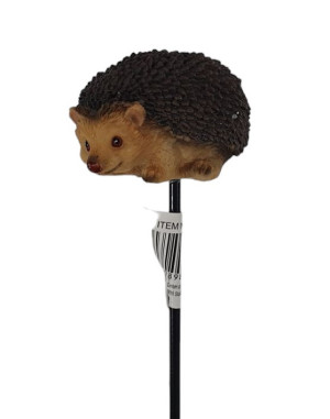 FD Figur Igel-Stecker, 12fach sort. Polyresin 16 x 4,5 x 7 cm braun