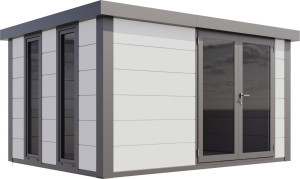 Telluria Gerätehaus Luminato 3930 weiß 388 x 298 cm
