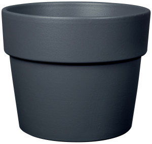 DEROMA Bigband Pflanztopf Perfetto Ø 29 cm Terrakotta anthrazit