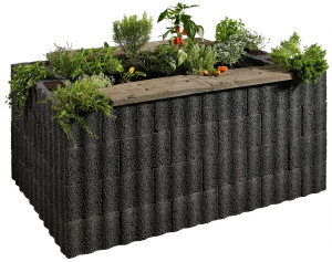 Kann Hochbeet-Set Wellino 170 x 110 x 80 cm anthrazit