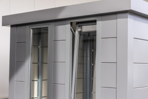 Telluria Gerätehaus Luminato 5436+ granitgrau 538 x 358 cm