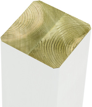 Plus Premium Leimholzpfosten mit Kopfrundung 9 x 9 x 98 cm