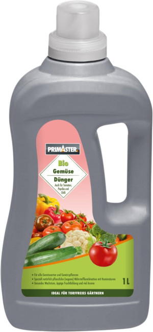 Primaster Bio Flüssigdünger 1 l für Gemüse, Tomaten, Paprika, Chili