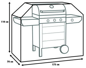 Primaster Atmungsaktive Schutzhülle für Gasgrills 175 x 70 x 110 cm