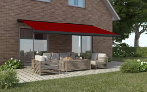 Primaster Kassetten-Markise 4 x 3,5 m elektrisch rot