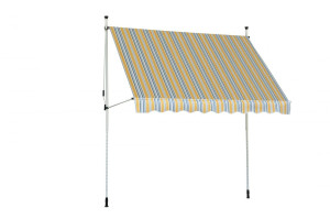 TrendLine Balkon-Markise 2,5 x 1,3 m gelb-weiß gestreift