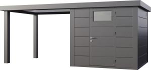 Telluria Gerätehaus Classico Open Lounge L 2424 links granitgrau 522 x 238 cm