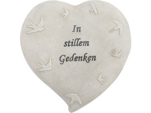 TrendLine Herz In stillem Gedenken 16 x 16 cm grau