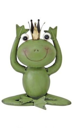 TrendLine Dekofigur Frosch Metall 27 x 23 cm grün