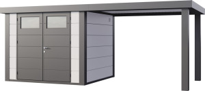 Telluria Gerätehaus Classico Open Lounge L 2724 rechts weiß 552 x 238 cm