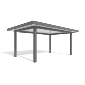 Wismar NFI Carport Style 400 x 700 cm grau weiß