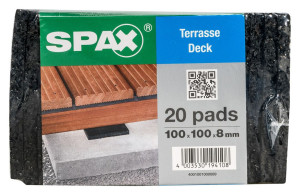Spax Terrassen Pads 100 x 100 x 8 mm - - 20 Stk.