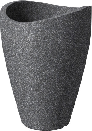 Scheurich Übertopf Wave Globe High Ø 67 x 70 cm schwarz granit