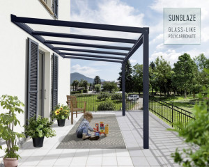 Canopia Terrassenüberdachung Stockholm 370 x 331 cm anthrazit