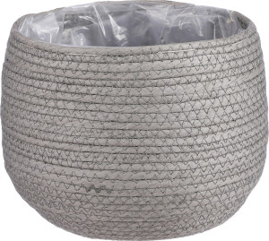 Mica Decorations Mica Übertopf Korb Jorck Ø 22 x 19 cm grau