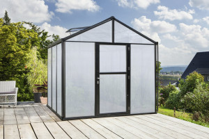 Vitavia Gewächshaus-Set Zeus 6200 HKP 16 mm schwarz 266 x 249 cm