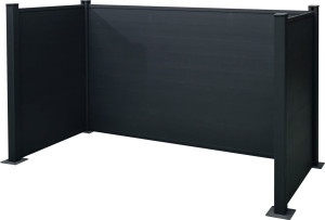 Floraworld Mülltonnen-Sichtschutz aus Aluminium für 3 x 240 L Mülltonnen anthrazit