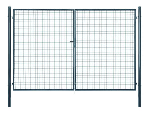 Floraworld Gartentor doppelflügelig Standard inkl. 2 Pfosten 300 x 175 cm anthrazit
