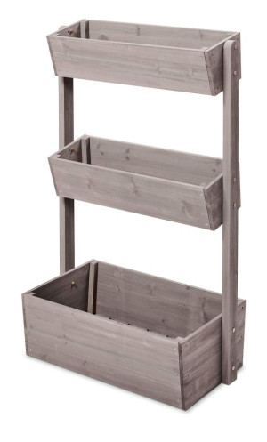 Butenkist Stufenbeet Freyja Holz mit Pflanzvlies 76 x 43 x 120 cm