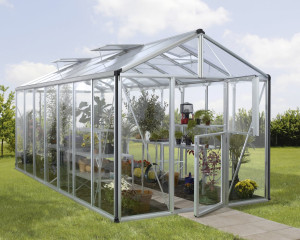 Vitavia Gewächshaus-Set Zeus 13800 ESG/HKP alu 266 x 547 cm