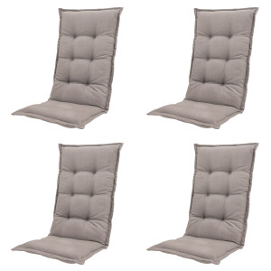 Madison Hochlehner-Auflage Basic taupe 123 x 50 cm 4er-Set