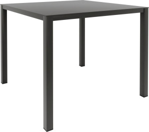 Grandsoleil Gartentisch wetterfest Metall Brunch 80 × 80 cm schwarz