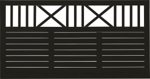 Plus Zaun Nostalgie 180 x 95 cm RAL 9005 Schwarz